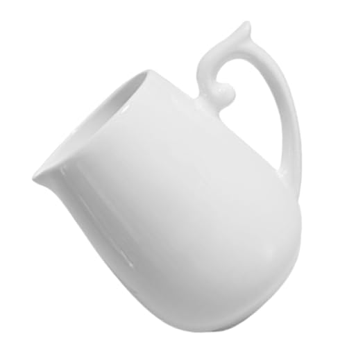 DIYEAH Jarra Leche Blanca Pequeña Lechera Duradera con para Café Latte Cappuccino Uso Hogar Restaurante Café