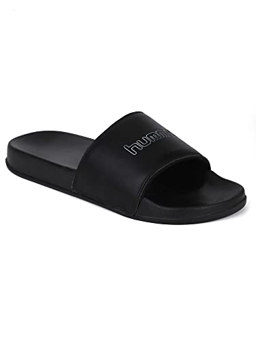 Image of hummel CLASSIC MEN SLIDERS Comfortable Cushioned Sole Arch Support Durable Lightweight Flexible Trendy Style Flip flops and Slippers Slides for Men Daily use Chappal