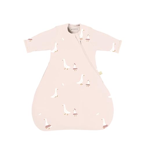 GUNAMUNA Unisex Baby Transitional Swaddle Bag Easy Diaper Change Zipper Infant Toddler Swaddle 1.0 TOG Tutu Goose 3-6 Months