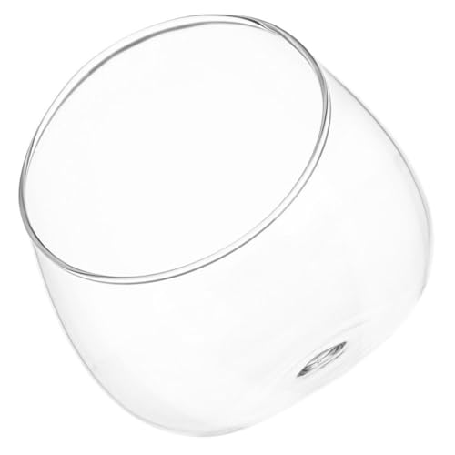 HAPINARY Vase Terrarium Élégant Rond Moderne Ouverture Inclinée en Verre Auto-entretenu pour Plantes D'intérieur et Succulentes pour Bureaux et Rebords de...