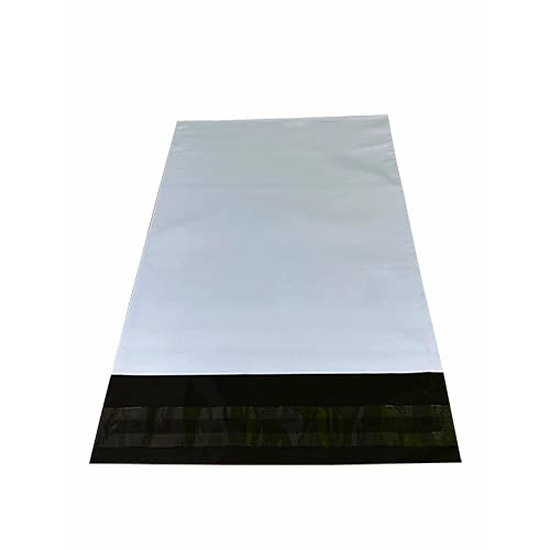 JeeJaan® 50 Pcs of White Parcel Bags 10x14 in Mailing Bags 254 x 354 mm A4 Poly Mailers Postage Bag Envelope Mailers Strong Recyclable Poly Plastic Envelope for Courier & Shipping Purposes
