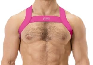 Bretelles réglables en nylon pour homme - Harnais de poitrine pour costume et style urbain (0,8 cm de largeur, noir/blanc/rose) - Taille unique pour 90-120 cm