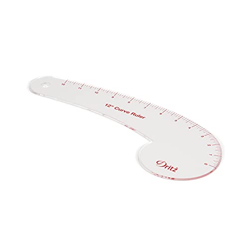 Dritz 12" Pattern Drafting, Clear Curved Ruler #TOP3