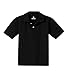 LAPASA Pacco da 1 Polo Bambino 100% piqué di Cotone Maglietta Ipoallergenica Base Unisex Uniforme T-Shirt Nero 9-10 Anni K03