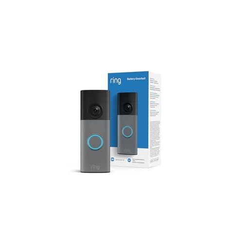 Ring Akku-Videotürklingel (Battery Video Doorbell) (neueste Gen.), Kabellose Türklingel-Kamera, Retinal 2K, 6x-Zoom, Eingebauter Akku, 30 Tage Gratiszeitraum für Ring-Abonnement