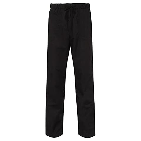 Aimwell Mens Linen Light Weight Drawstring Beach Yoga Pyjama Casual Summer Trousers - Black - Size XXL Cover