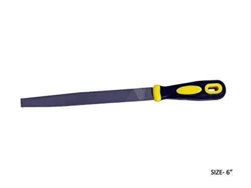 Tools - Juego de limas surtidas de 6 piezas con mango (6 pulgadas) | Limas planas, redondas, semicirculares, triangulares, cuadradas y escofinas para madera, metal, bricolaje y carpintería