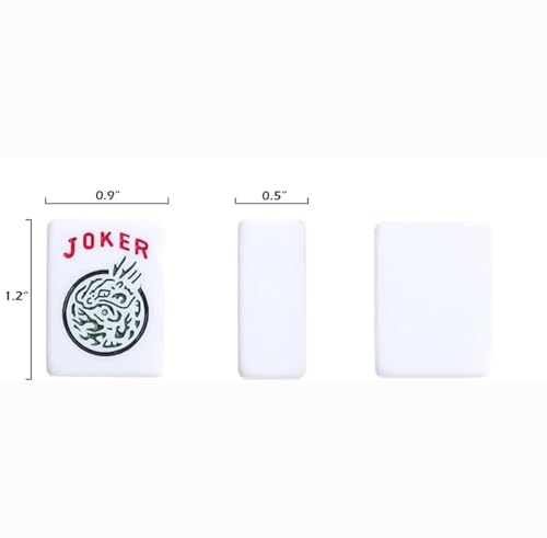 Juego de Mahjong Americano con 166 fichas y accesorios miniatura 3