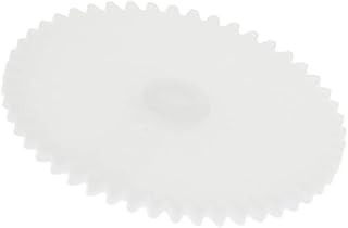 Aicosineg 50Pcs Plastic Gears 48Teeth Model 482A(0.07inch Hole Diameter 0.98inch Outer Diameter 0.17inch Thickness) Reduction Gear Plastic Worm Gears for RC Car Robot Motor White