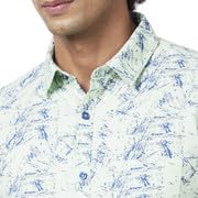 Image of Spykar Men's Regular Fit N /A Full Sleeve Printed Casual Shirts