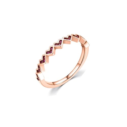 Bague rubis femme argent or rose bague infini rose gold Au375 Au585