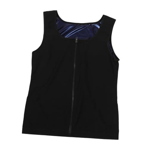 BESPORTBLE Men's Sauna Sweat Vest Compression Tank Top for Enhanced Workout Performance Breathable Zipper Design for Running Gym and Yoga Boosts Sweat Production and Fat Burning