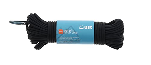 ust Heavy Duty Paracord, 550 Pound, 100 feet, Black, One Size (20-5C100-20)