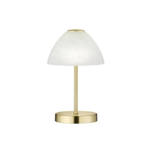 Reality Leuchten R50621079 Luxor, Tischleuchte, Keramik, E14, Gold, 18 x 18 x 26 cm 6 Reality Leuchten R52021108 Queen A+, LED Tischleuchte, 2.5 Watt, Integriert, Messing matt, 4-fach Touch Dimmer, 15 x 15 x 24 cm