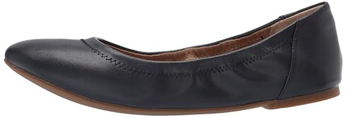 Amazon Essentials Damen Ballerinas Belice Zum Hineinschlüpfen, Marineblau Kunstleder, 41 EU