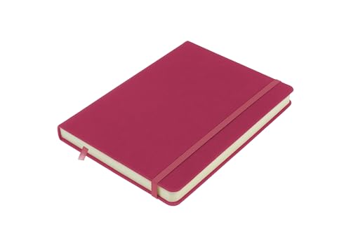 Image of Kangaro A5 Ruby PU Hard Cover Sketchbook 80 Sheets 140 g Cream Paper with Elastic Band and Ribbon
