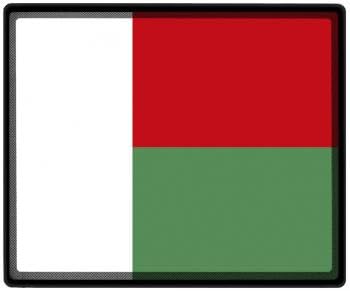 Markenlabel Tapis de souris avec motif – Drapeau Madagascar – 82097 – Taille env. 24 x 20 cm