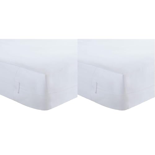 Bed Bug Blocker All-in-One Quiet Water Resistant Zip-Up Mattress Protector Queen & Full Size White Covers