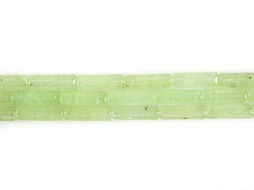 Perles jade vert tube 13mm LKBEADS fil de pierre gemme véritable pour bricolage bijoux