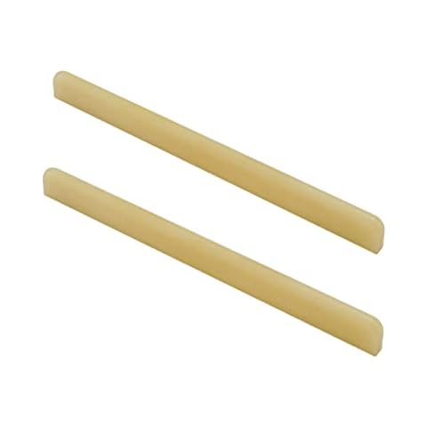 Miwayer 6 String Classical Guitar Unbleached Bone Saddle, Guitar Bridge Saddles, Cut from Whole Bones, 80x3x9mm (6 String Classical Saddle 80mm 2 Pack) Cover