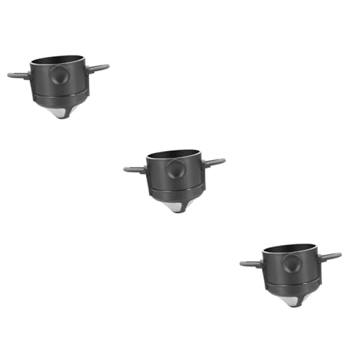 DECHOUS 3 Pcs Collapsible Filter Cup Reusable Cone Filter for Coffee Ultrafine Steel Mesh Travel