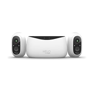 STRONG HELO Camera Kit FHD 1080P Überwachungskamera mit Basisstation, 2 kabellosen Security Outdoor Kameras,mit Nachtsichtfunktion, Bewegungserkennung, Akkulaufzeit von 180 Tagen, weiß