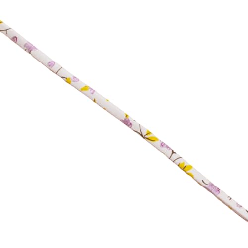 Craftelier - Cinta de Ecopiel de Flores para Decorar Proyectos de Scrapbooking, Tarjetería y Manualidades | Tacto Suave y Flexible | Ancho Aprox. 3 mm - Longitud Aprox. 2,3 m | Color Violeta