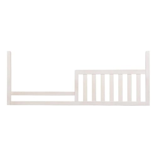 Pemberly Row Farmhouse Wood Toddler Guard Rail in Sea Shell White