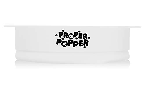 Image of The Original Proper Popper Microwave Popcorn Popper, Silicone Popcorn Maker, Collapsible Bowl BPA Free & Dishwasher Safe - (White)