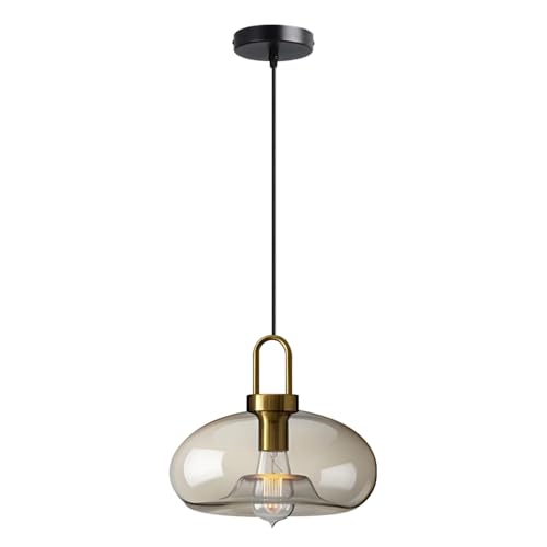 Lámpara de techo industrial con acabado de cristal elegante y casquillo E26 1