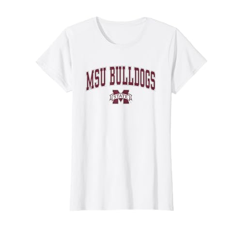 Mississippi State Bulldogs Womens Arch Over White T-Shirt