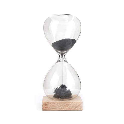 Kikkerland Magnetic Hourglass Timer – Elegant, Relaxing Decor for Home & Office – 1 Minute...