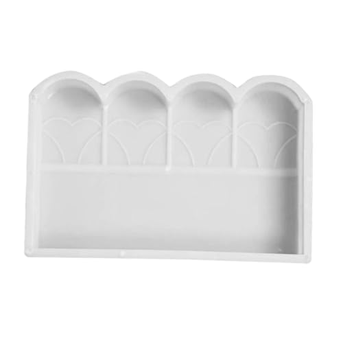 SEWACC Plastic DIY Fence Mold for Courtyard Concrete Cement Railings Use White Picket Fence Mould for Garden Borders and Sidewalk Edging Reusable Outdoor Decoration Tool