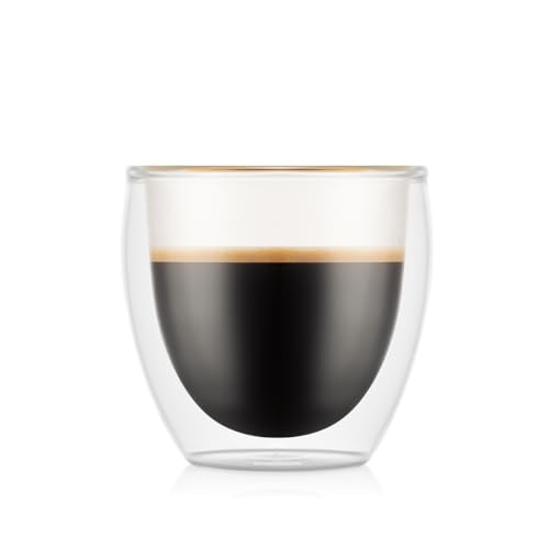 BODUM 4557-10 PAVINA Double Walled Thermo Glasses 0.08 L, 2.5 oz, Pair