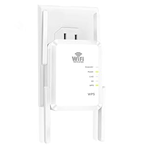 Ultimate WiFi Extender Signal Booster, WiFi Repeater 1200Mbps(5GHz/2.4GHz), up to 12000sq. ft and 99+ Devices, Router Extender for Wireless Internet, WPS One Click Configuration, with Ethernet Port