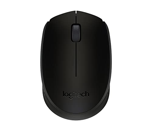Logitech M171 Ratón inalámbrico para PC, Mac, portátil, 2,4 GHz con minireceptor USB, seguimiento óptico, duración batería 12 meses, ambidiestro, Negro