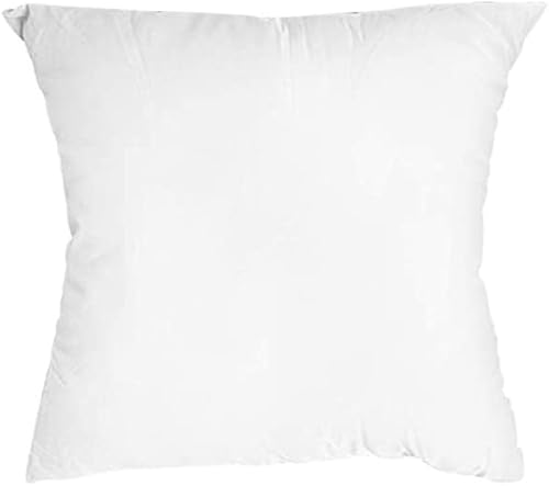 Almohadas decorativas blancas, 16 x 16 pulgadas, cuadradas, con formas de almohada esponjosas, relleno de almohada para sofá, silla, cojín cuadrado