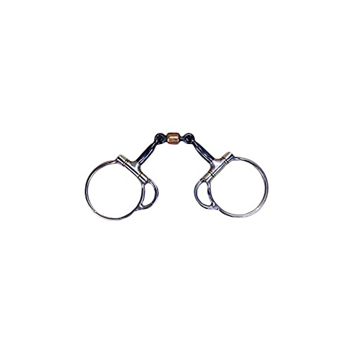 Reinsman 251 Trail Dee 3-Piece Smooth Sweet Iron Snaffle With Copper Roller; Stage A #TOP2