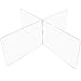 USA SEALING BULK-CPD-388 Clear Plastic Compartment Divider w/Rubber Bumper - 1/4" T x 48" H - for 36" x 60" Table - 30" W x 18" D Compartments with Open Ends - 4 Person