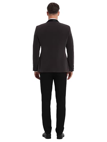 Mens Suit 2 Pieces Set Slim Fit Velvet Tuxedo Jacket Pants Bow Tie with Printed Pattern for Prom Wedding Party Dinner3