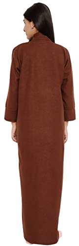 Image of Women's Woolen Solid Maxi Nighty