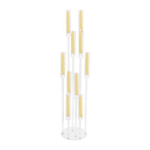 Bokknppo 2Pcs 10 Arm Acrylic Candelabra for Wedding Table Decorations Clear Candle Holder Candlesticks Holders Candelabra Centerpieces for LED Candle for Party Easter Fireplace Decor(Acrylic-2)