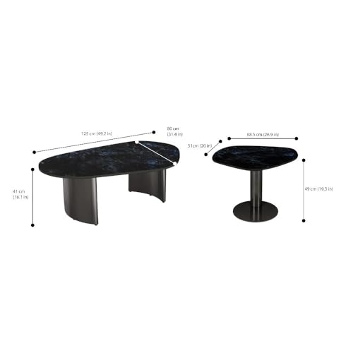 Image of Wakefit Center Table | 1 Yr Warranty | Coffee Table for Living Room Wooden, Tea Table for Living Room Wooden, Sofa Table, Free Installation from Brand, Modern Multi-Functional & Wobble-Free(Mocca)