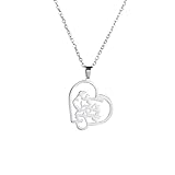 OAUWKEIY Collar Colgante Elegante y sencillo collar con colgante en forma de corazón para mujer