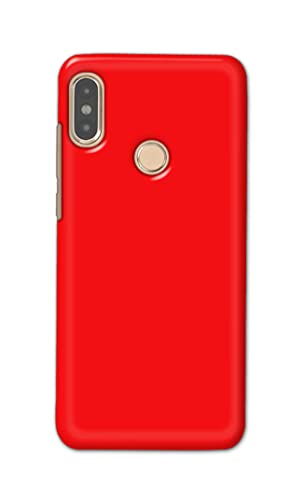 Image of PRINTFIDAA Printed Hard Back Cover Case for Mi Redmi Note 5 Pro Back Cover (Plain Red) -1803