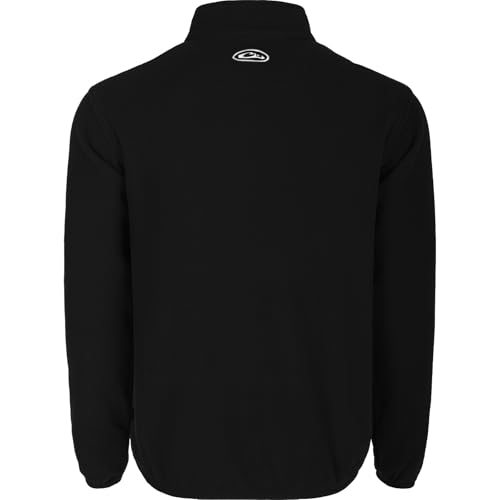 Image of Drake Waterfowl Men's Camp 2.0 Fleece Pullover | Hunting Anti-Pill Moisture Wicking 1 /4 Neck Snap Sweater with Chest Pocket