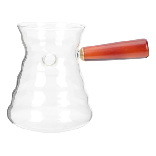 FUNOMOCYA Glass Coffee Pot Stovetop Tea Kettle Espresso Grounds Espresso Coffee Machine Coffee Teapot Stovetop Tea Maker Teakettle for Stovetop Office Coffee Maker Coffee Wooden