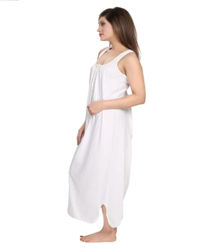 Image of H & C Full Length Women's Hosiery Cotton Fabric Long Nighty Slip /Camisole Slip /Night Wear Maxi for Women Free Size