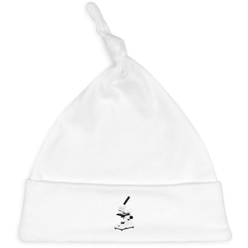 Azeeda 'Microscope with Slide' Baby Beanie Hat (BH00034840) White