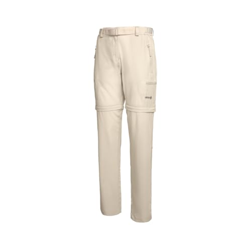 Izas - Blois W Pantalón Desmontable para Mujer - Pantalón Trekking con Tecnología Dry Fit Que Expulsa el Sudor y Mantiene Seco - Tejido Impermeable Elástico - Secado Rápido - Color Tapioca